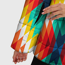 Куртка зимняя женская Этнический орнамент гео, цвет: 3D-красный — фото 2
