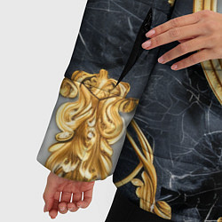 Куртка зимняя женская Классические узоры лакшери текстура, цвет: 3D-светло-серый — фото 2