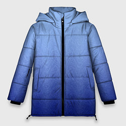 Женская зимняя куртка Сине-голубой волнистая текстура