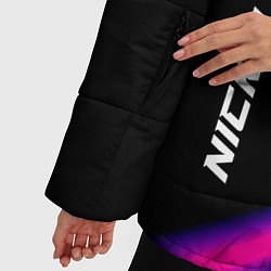 Куртка зимняя женская Nickelback neon rock lights, цвет: 3D-черный — фото 2