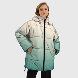 Куртка зимняя женская Градиент бежевый в бирюзовый, цвет: 3D-светло-серый — фото 2