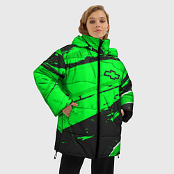 Куртка зимняя женская Chevrolet sport green, цвет: 3D-черный — фото 2