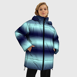Куртка зимняя женская Полосы градиент, цвет: 3D-черный — фото 2