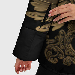 Куртка зимняя женская Золотые крылья с узорами, цвет: 3D-светло-серый — фото 2