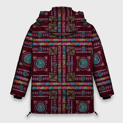 Женская зимняя куртка Орнамент пейсли / 3D-Светло-серый – фото 2
