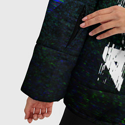 Куртка зимняя женская Ajax glitch blue, цвет: 3D-черный — фото 2