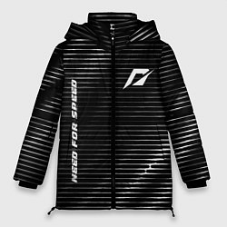 Куртка зимняя женская Need for Speed metal game lines, цвет: 3D-черный