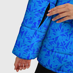 Куртка зимняя женская Яркий синий текстурированный, цвет: 3D-черный — фото 2