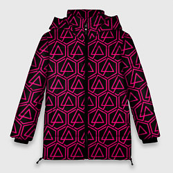 Куртка зимняя женская Linkin park pink logo, цвет: 3D-светло-серый