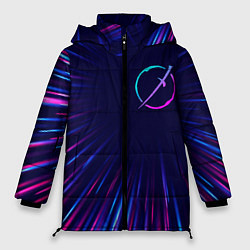 Женская зимняя куртка Akame ga Kill neon blast lines