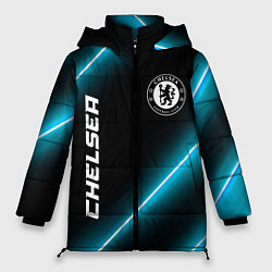 Куртка зимняя женская Chelsea неоновые лампы, цвет: 3D-черный