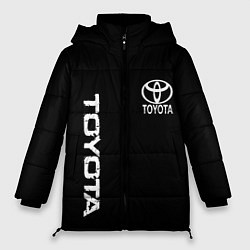 Женская зимняя куртка Toyota logo white steel