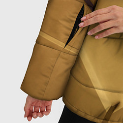 Куртка зимняя женская Золотые неоновые плиты в разломе, цвет: 3D-светло-серый — фото 2