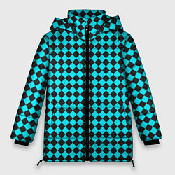 Куртка зимняя женская Паттерн клеточка, цвет: 3D-черный