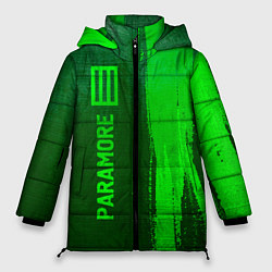 Куртка зимняя женская Paramore - green gradient по-вертикали, цвет: 3D-черный