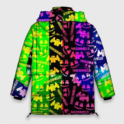 Женская зимняя куртка Marshmello pattern neon steel / 3D-Светло-серый – фото 2