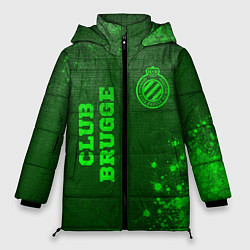 Куртка зимняя женская Club Brugge - green gradient вертикально, цвет: 3D-черный