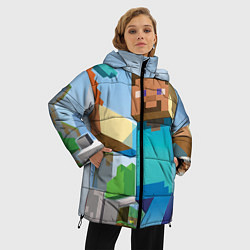 Куртка зимняя женская Minecraft World, цвет: 3D-красный — фото 2