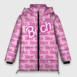 Куртка зимняя женская Bitch Barbie, цвет: 3D-светло-серый