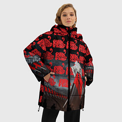 Куртка зимняя женская Pink Floyd Pattern, цвет: 3D-черный — фото 2