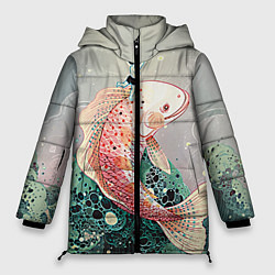 Куртка зимняя женская Рыба, цвет: 3D-черный