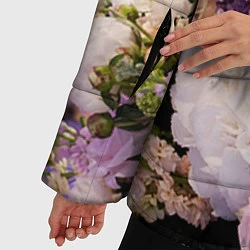 Куртка зимняя женская Весенние цветы, цвет: 3D-светло-серый — фото 2