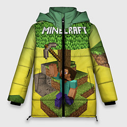Куртка зимняя женская Minecraft Tree, цвет: 3D-светло-серый