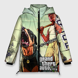 Куртка зимняя женская GTA 5: Franklin Clinton, цвет: 3D-черный