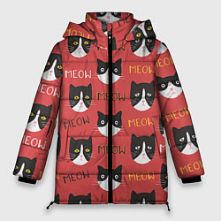 Куртка зимняя женская Meow, цвет: 3D-красный