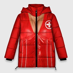 Куртка зимняя женская Костюм медсестры, цвет: 3D-черный