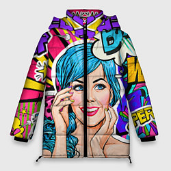 Куртка зимняя женская Pop art, цвет: 3D-черный