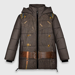 Куртка зимняя женская Шинель, цвет: 3D-черный