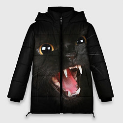 Куртка зимняя женская Черный кот, цвет: 3D-черный