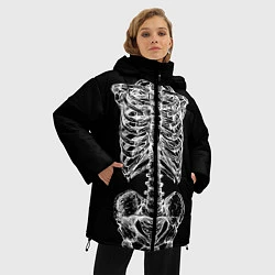 Куртка зимняя женская Скелет, цвет: 3D-красный — фото 2