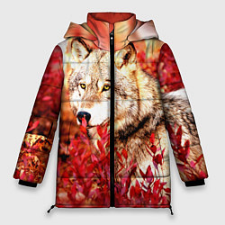 Куртка зимняя женская Осенний волк, цвет: 3D-черный