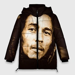 Куртка зимняя женская Взгляд Боба Марли, цвет: 3D-черный
