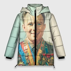 Куртка зимняя женская Гагарин в орденах, цвет: 3D-красный