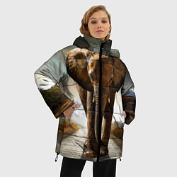 Куртка зимняя женская Дикий слон, цвет: 3D-черный — фото 2