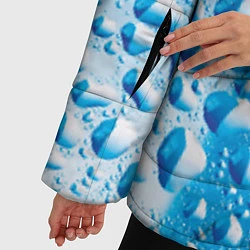 Куртка зимняя женская Капли воды, цвет: 3D-черный — фото 2