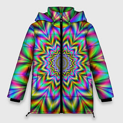 Куртка зимняя женская Красочная иллюзия, цвет: 3D-черный