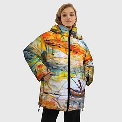Куртка зимняя женская Рыбак на лодке, цвет: 3D-черный — фото 2
