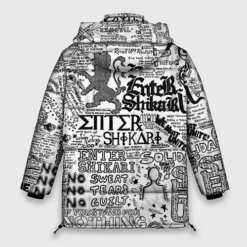 Женская зимняя куртка Enter Shikari: Words / 3D-Черный – фото 2