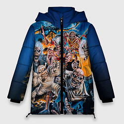 Куртка зимняя женская Iron Maiden: Skeletons, цвет: 3D-черный