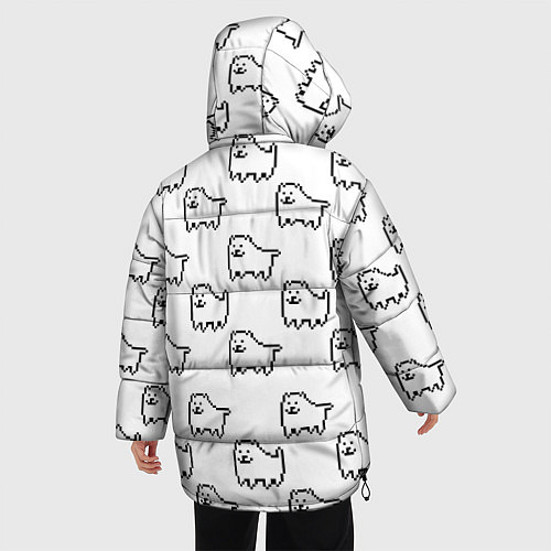 Женская зимняя куртка Undertale Annoying dog white / 3D-Красный – фото 4