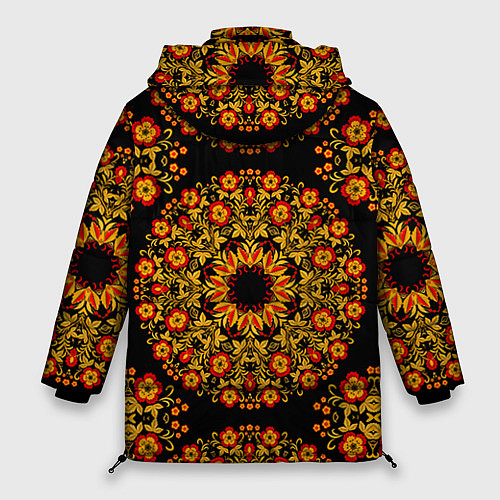Женская зимняя куртка Хохлома Роспись / 3D-Светло-серый – фото 2