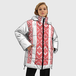 Куртка зимняя женская Вышивка 46, цвет: 3D-красный — фото 2