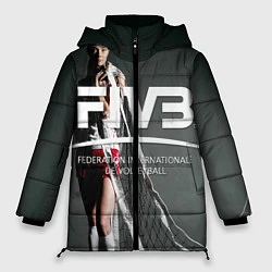Куртка зимняя женская Волейбол 80, цвет: 3D-черный