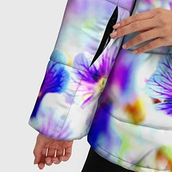 Куртка зимняя женская Цветочное поле, цвет: 3D-светло-серый — фото 2