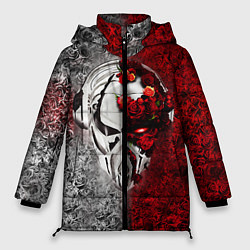 Куртка зимняя женская Pirate Station: Flowers, цвет: 3D-красный