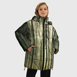 Куртка зимняя женская Чарующий лес, цвет: 3D-светло-серый — фото 2